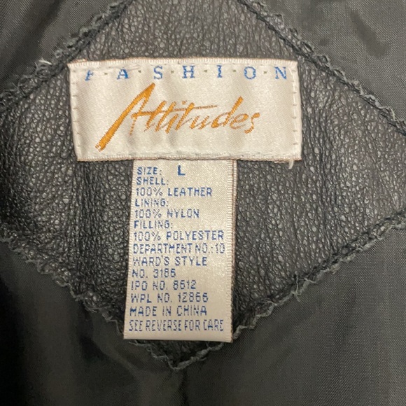 Fashion Attitudes Long Leather Jacket - Picture 3 of 4